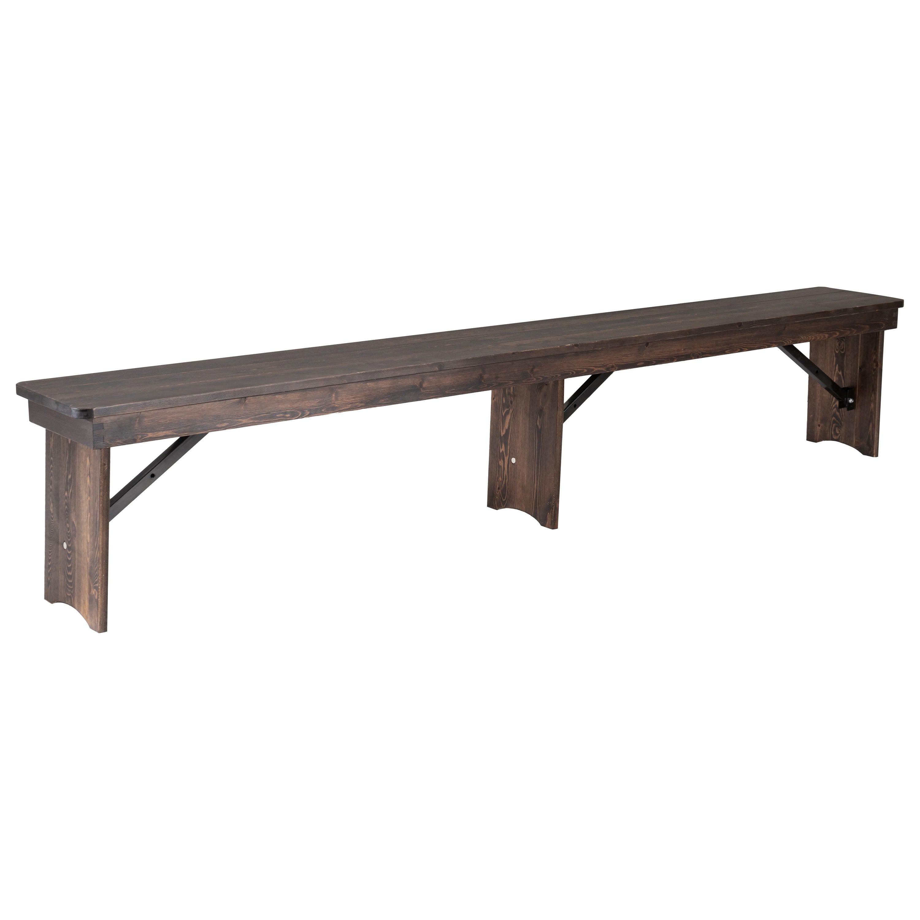 Folding bench legs top