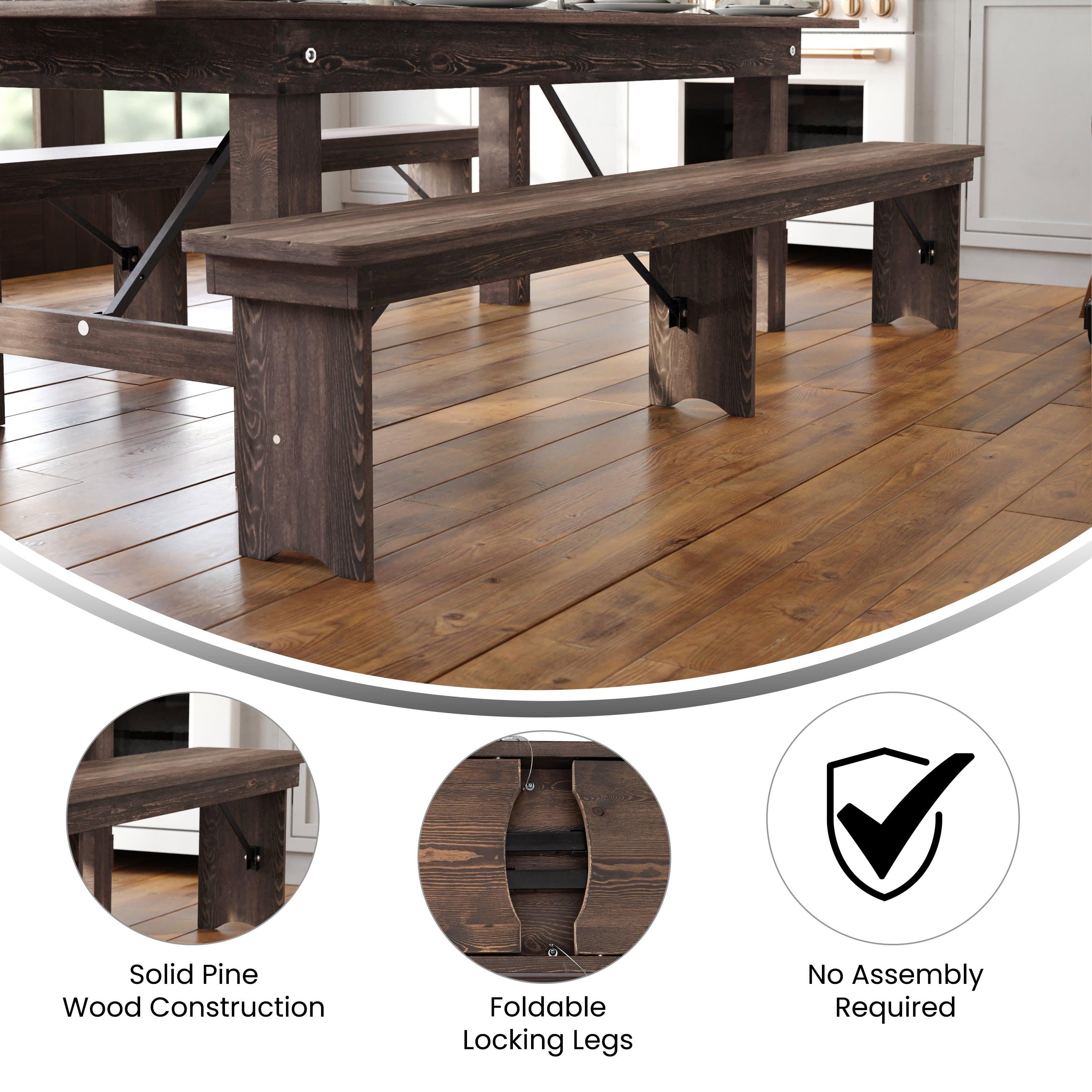 Folding dining bench sales