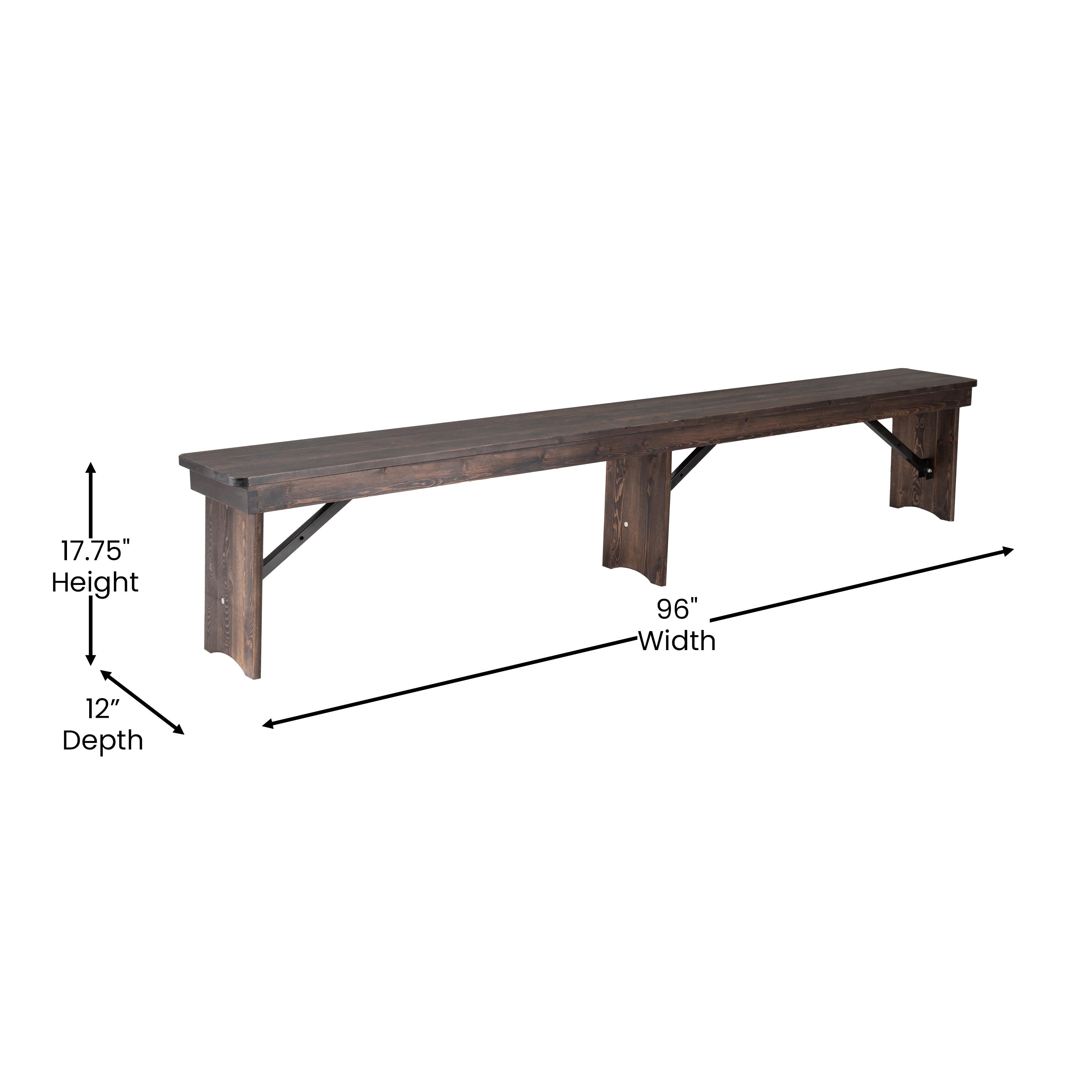 Solid top pine bench