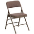 HERCULES Series Curved Triple Braced & Double Hinged Upholstered Metal Folding Chair