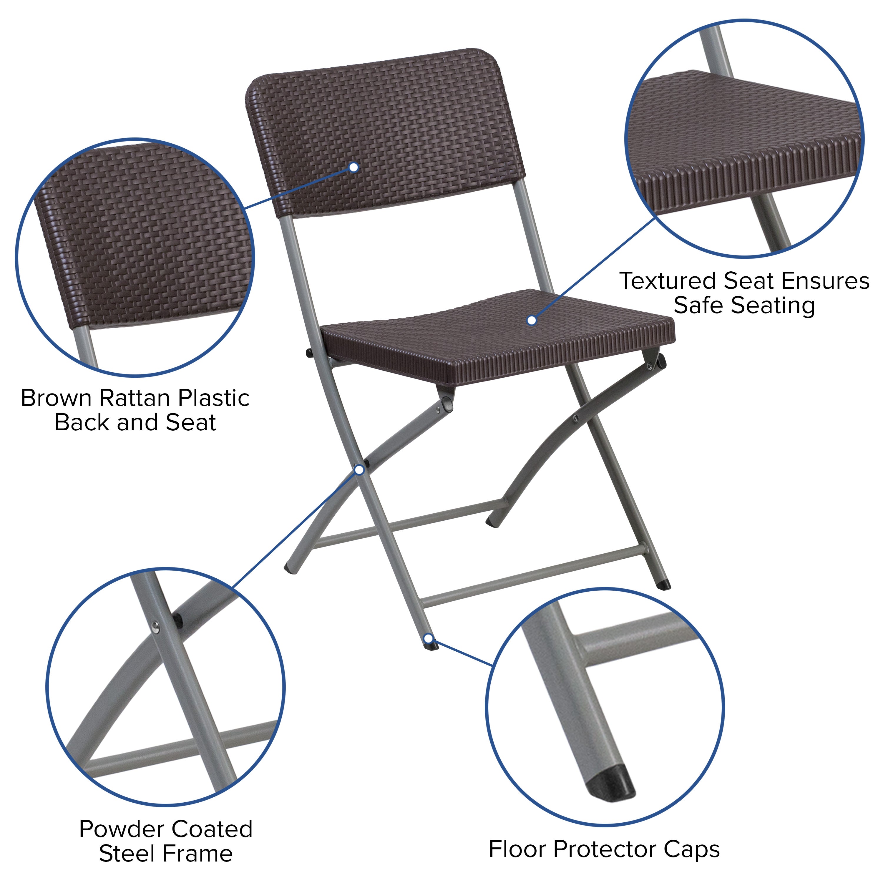 Plastic Rattan Folding Chair DAD-YCZ-61- – Folding Chairs 4 Less