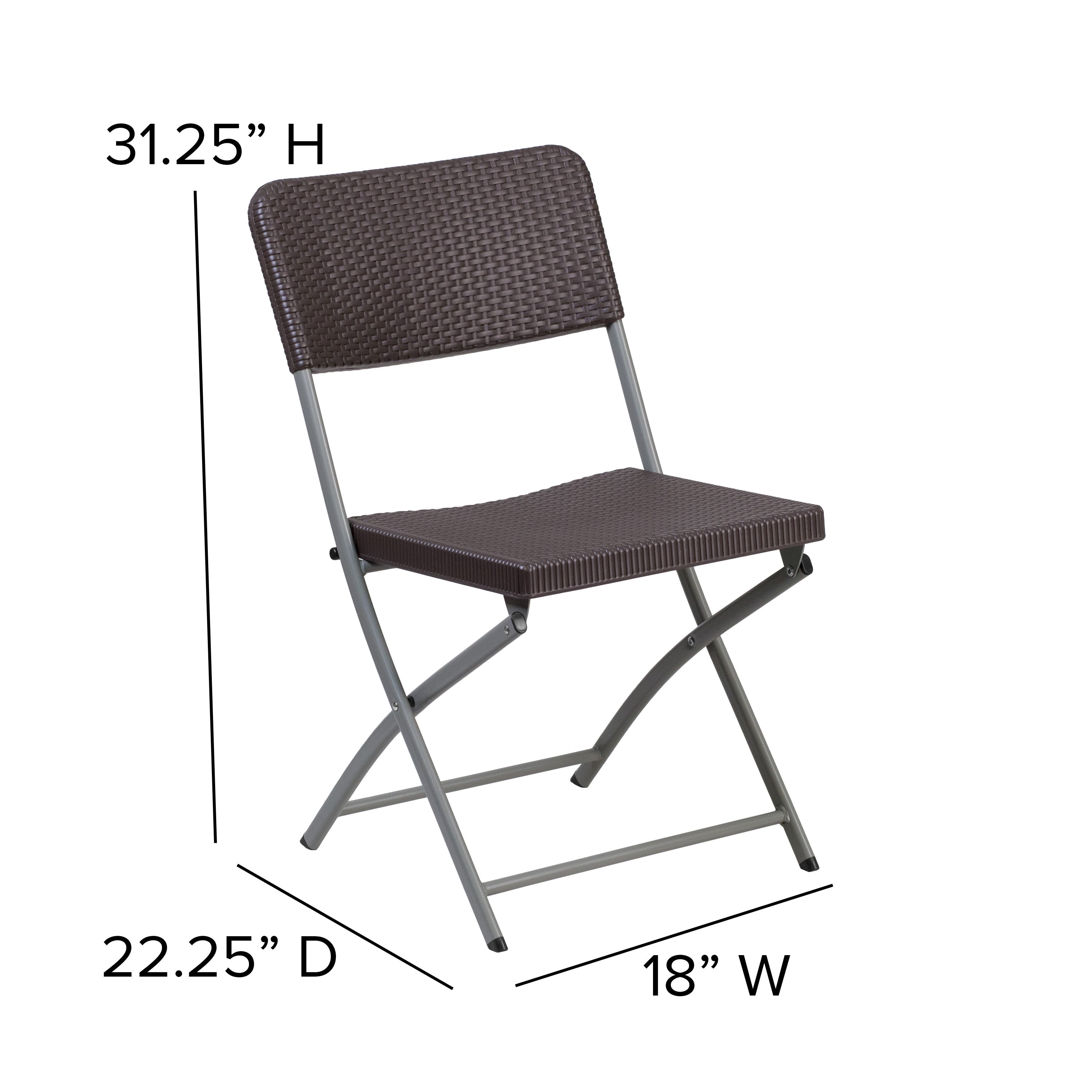 Plastic Rattan Folding Chair DAD-YCZ-61- – Folding Chairs 4 Less