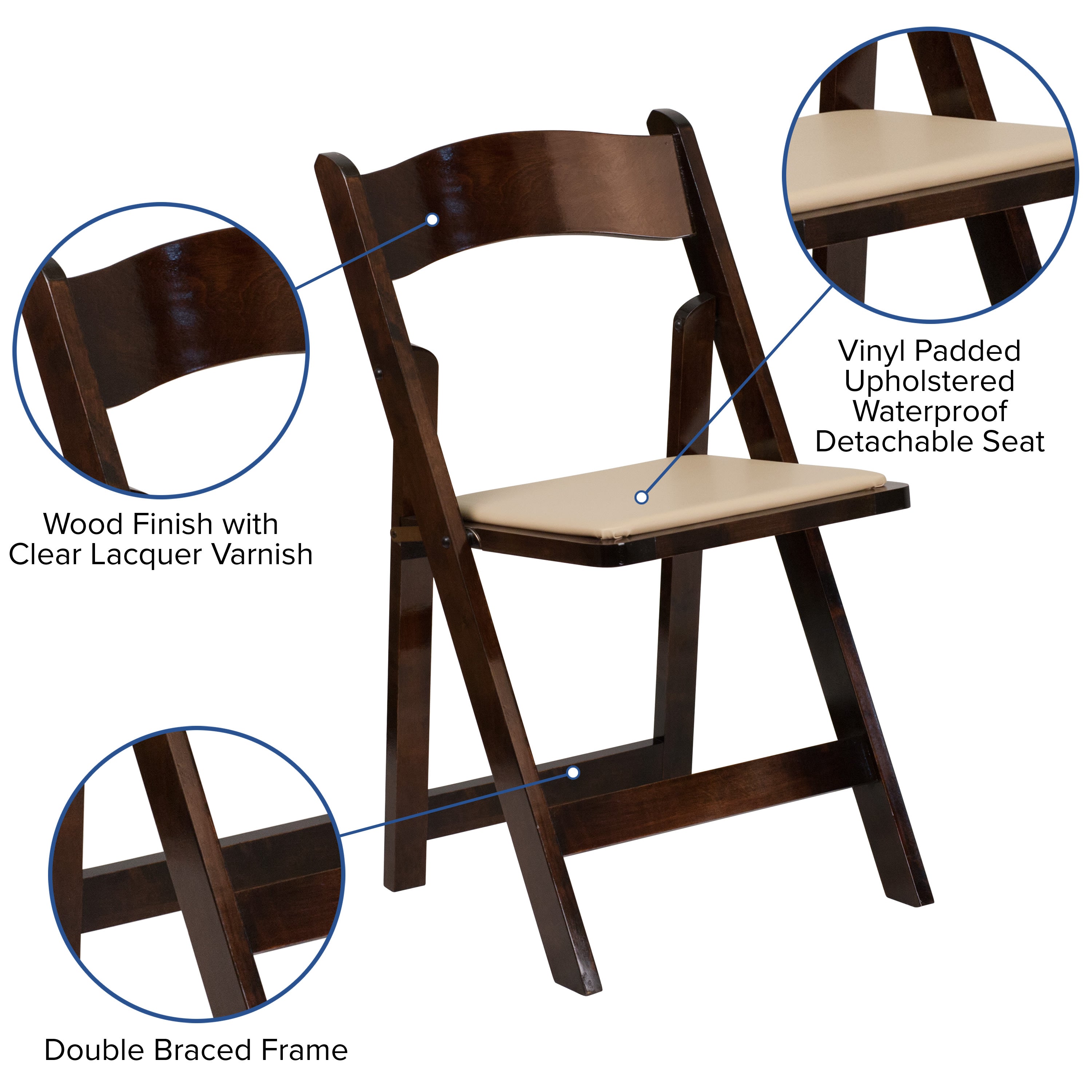 Folding Wood Chair スタンダード Wood Folding Chair XF-WOOD- – BizChair