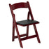 HERCULES Series Wood Folding Chair with Vinyl Padded Seat