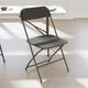 Gray |#| Spacious & Contoured Commercial Wide & Tall Gray Plastic Folding Chairs-4 Pack