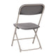 Gray |#| Spacious & Contoured Commercial Wide & Tall Gray Plastic Folding Chairs-4 Pack