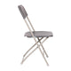 Gray |#| Spacious & Contoured Commercial Wide & Tall Gray Plastic Folding Chairs-4 Pack