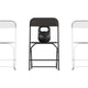 Black |#| Spacious & Contoured Commercial Wide & Tall Black Plastic Folding Chairs-4 Pack