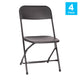 Black |#| Spacious & Contoured Commercial Wide & Tall Black Plastic Folding Chairs-4 Pack