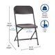 Black |#| Spacious & Contoured Commercial Wide & Tall Black Plastic Folding Chairs-4 Pack