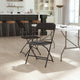 Black |#| Spacious & Contoured Commercial Wide & Tall Black Plastic Folding Chairs-4 Pack