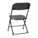 Black |#| Spacious & Contoured Commercial Wide & Tall Black Plastic Folding Chairs-4 Pack