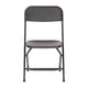 Black |#| Spacious & Contoured Commercial Wide & Tall Black Plastic Folding Chairs-4 Pack