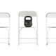 White |#| Spacious & Contoured Commercial Wide & Tall White Plastic Folding Chairs-4 Pack