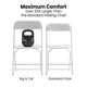 White |#| Spacious & Contoured Commercial Wide & Tall White Plastic Folding Chairs-4 Pack