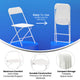 White |#| Spacious & Contoured Commercial Wide & Tall White Plastic Folding Chairs-4 Pack