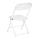 White |#| Spacious & Contoured Commercial Wide & Tall White Plastic Folding Chairs-4 Pack