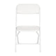 White |#| Spacious & Contoured Commercial Wide & Tall White Plastic Folding Chairs-4 Pack