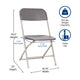 Gray |#| Spacious & Contoured Commercial Wide & Tall Gray Plastic Folding Chairs-4 Pack