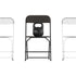 Hercules Big and Tall Commercial Folding Chair - Extra Wide 650LB. Capacity - Durable Plastic - 4-Pack