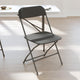 Gray |#| Spacious & Contoured Commercial Wide & Tall Gray Plastic Folding Chair