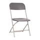 Gray |#| Spacious & Contoured Commercial Wide & Tall Gray Plastic Folding Chair