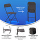 Black |#| Spacious & Contoured Commercial Wide & Tall Black Plastic Folding Chair