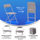 Gray |#| Spacious & Contoured Commercial Wide & Tall Gray Plastic Folding Chair