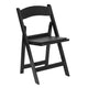 Black |#| Folding Chair - Black Resin - 800LB Weight Capacity - Vinyl Seat