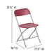 Red |#| Folding Chair - Red Plastic – 650LB Weight Capacity - Event Chair