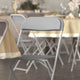 Grey |#| Folding Chair - Grey Plastic – 650LB Weight Capacity - Event Chair