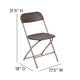 Brown |#| Folding Chair - Brown Plastic – 650LB Weight Capacity - Event Chair