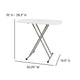 30" |#| 30 Inch Height Adjustable Plastic Folding TV Tray/Laptop Table in Granite White