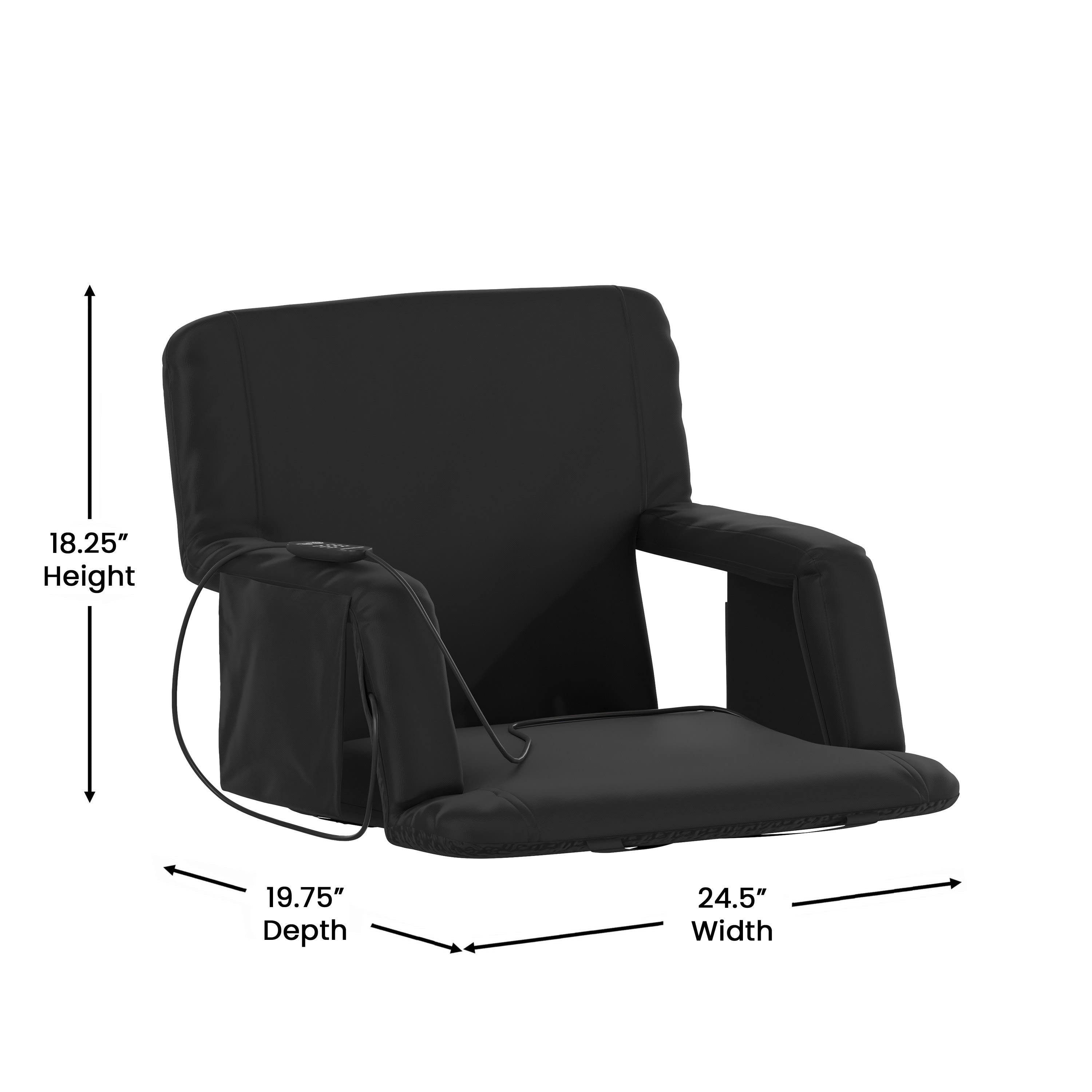 XL Heated Stadium Chair FV FA090LH Folding Chairs 4 Less