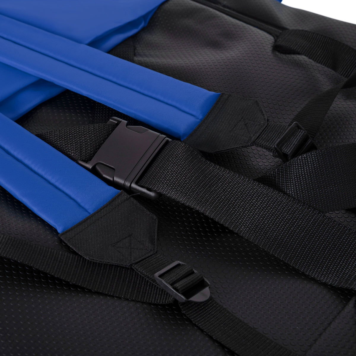 Blue |#| Foldable Reclining Stadium Chair with Backpack Straps-Heated Back and Seat-Blue