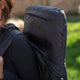 Black |#| Foldable Reclining Stadium Chair with Backpack Straps-Heated Back and Seat-Black