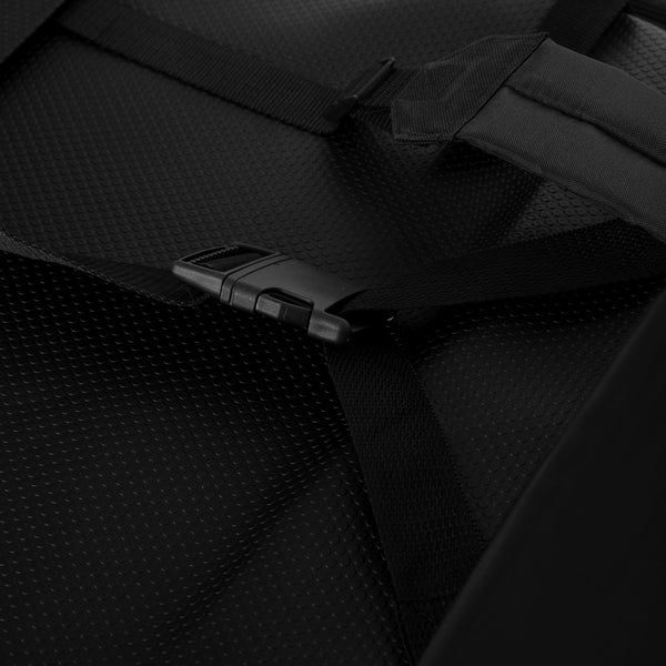 Black |#| Foldable Reclining Stadium Chair with Backpack Straps-Heated Back and Seat-Black