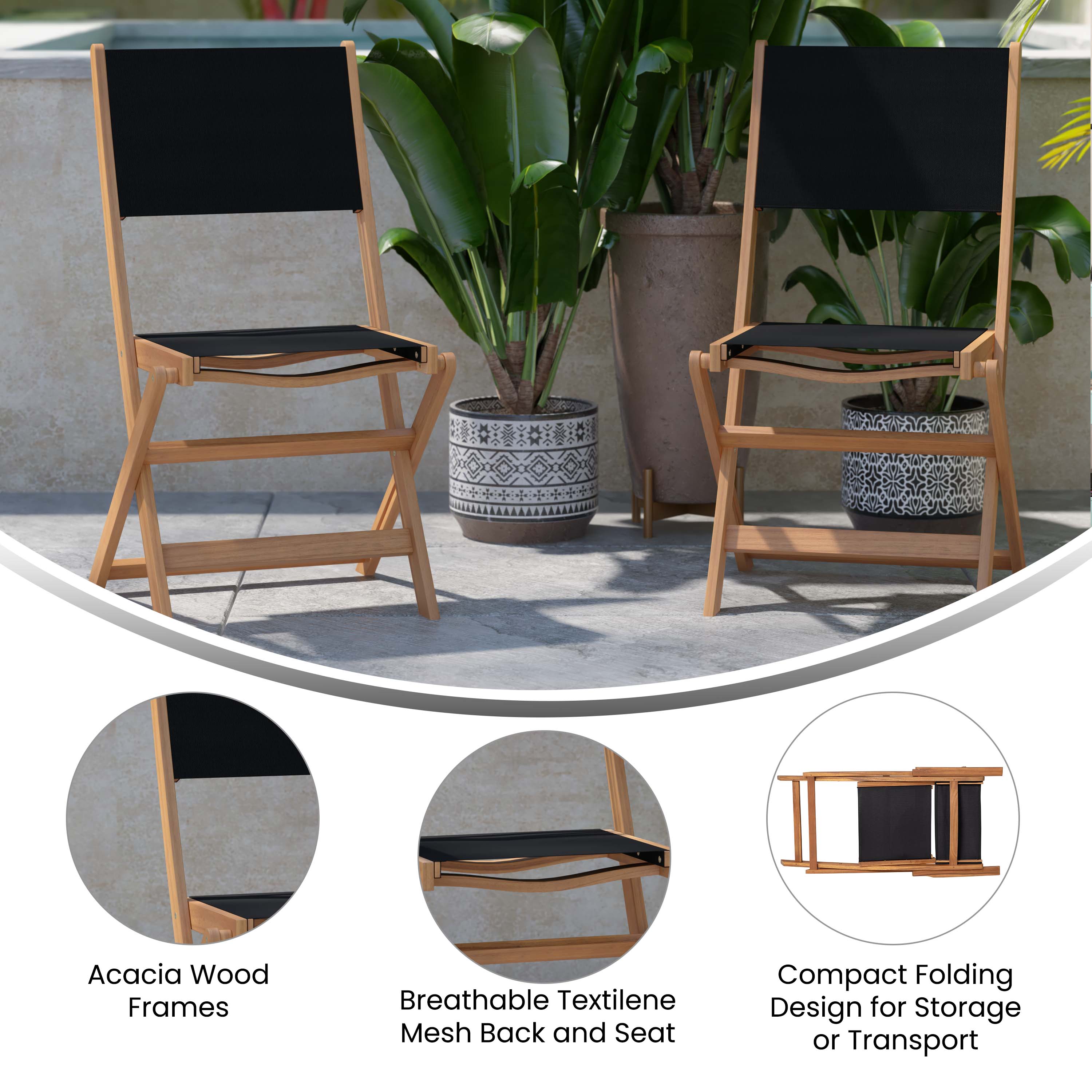 Mesh back folding chair best sale