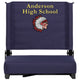 Navy |#| Personalized 500 lb. Rated Stadium Chair-Handle-Padded Seat, Navy