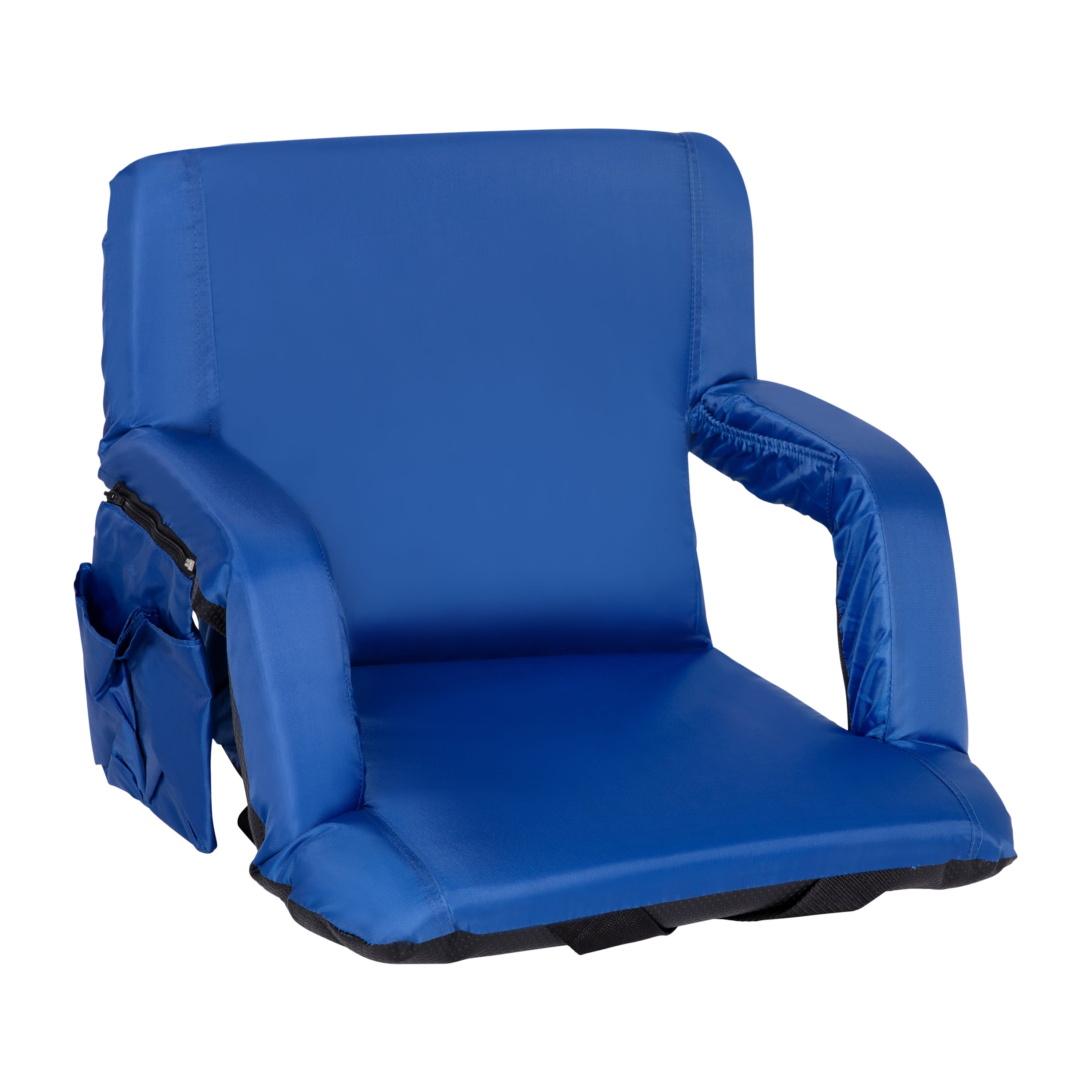 2-Pack Stadium Chair SEATS for Bleachers - Foldable Padded Cushions with Arm Rests and Carry Straps