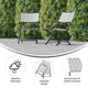 Black & White |#| 2PC Black and White Indoor/Outdoor PE Rattan Folding Bistro Chairs