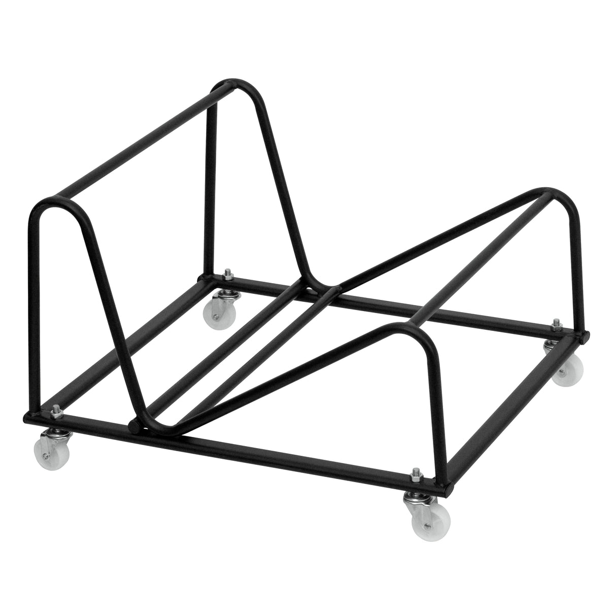 Sled Base Stack Chair Dolly with Black Steel Frame - Maintenance Truck
